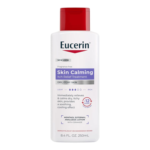 Eucerin Itch Relief Intensive Calming Lotion, Itch-Relieving Lotion for Sensitive Dry Skin, 8.4 Fl Oz Bottle