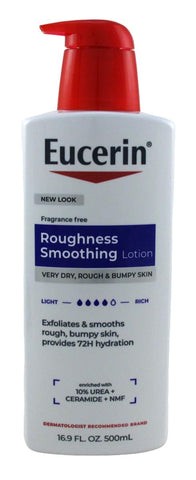 Eucerin Lotion Roughness Smoothing Dry Skin 16.9 Ounce (Pack of 2)