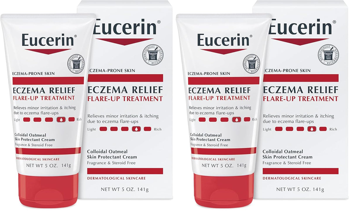Eucerin Eczema Relief Flare-up Treatment - Provides Immediate Relief for Eczema-Prone Skin - 5 oz. Tube,(Pack of 2)